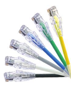 10GX UTP Field-Terminated System Small-Diameter Patch Cords Category 6A, Small-Diameter Patch Cords Nonbonded-Pair (28 AWG) Small-Diameter Patch Cords offer a great solution for large data center