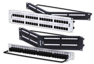 CAT5E UTP Field-Terminated System REVConnect Preloaded Patch Panels (10GX shown) CAT5E HD Patch Panels Category 5e, CAT5E Patch Panels Preloaded and Modular CAT5E Patch Panels are available in