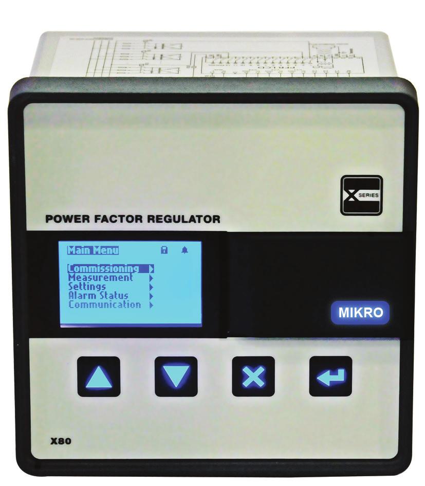 MIKRO POWER FACTOR REGULATOR The power factor regulator combines comprehensive operations with user-friendly control settings.