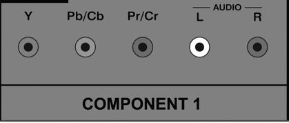Using Component Video (Better): CD DVD 1. Turn off the power to the FHDTV and DVD player. 2.
