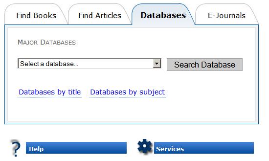 Introduction to the Tabs Databases: If you know the subject area you want to search, you can use a specific database that