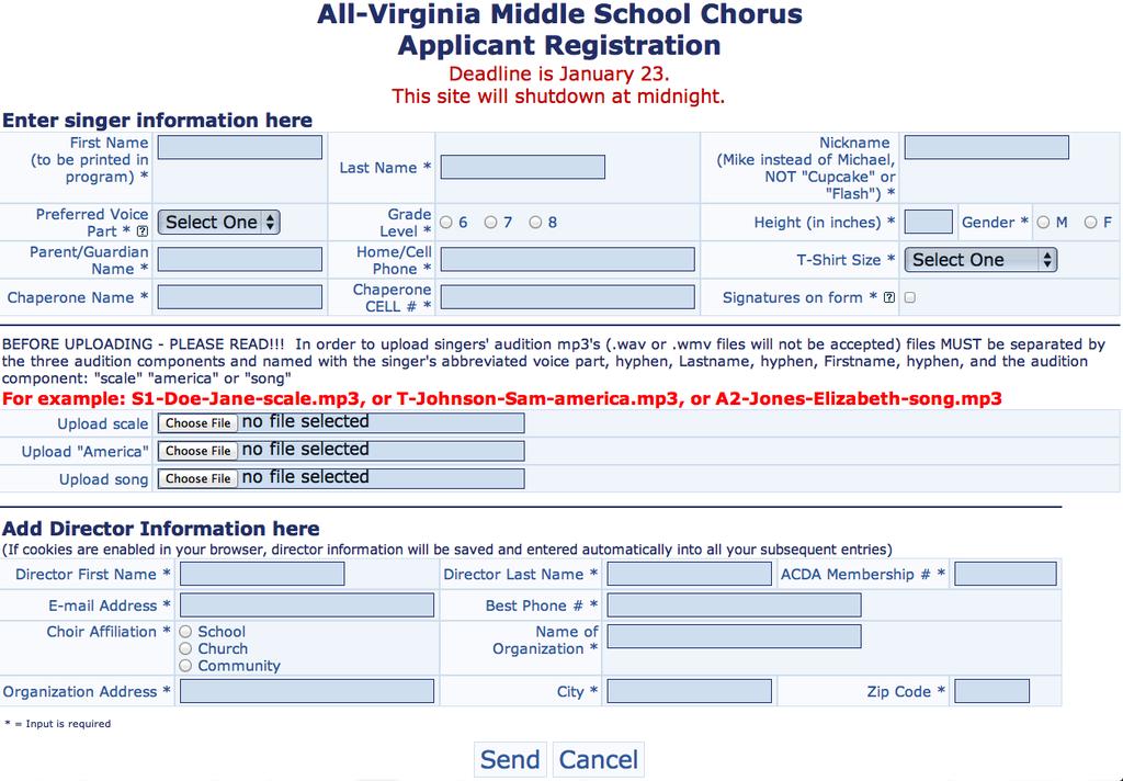Step 6 Step 7 Step 8 Step 9 6) Enter information directly from the student s application page. If any part is left blank, FormDesk will not let you submit.