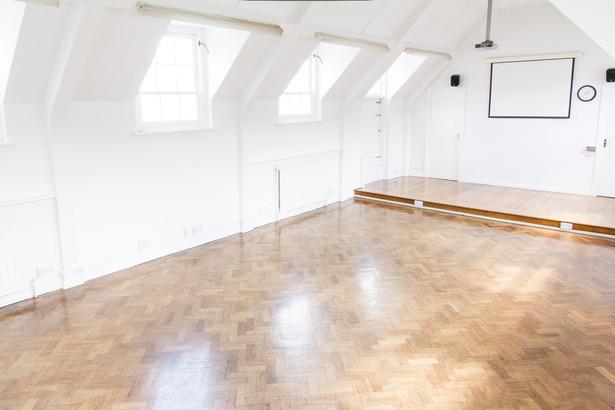 THE OLD CHAPEL Our most private space, The Old Chapel sits at the very top of the London Irish Centre and boasts of vaulted ceilings, an elevated stage area, original parquet flooring and built-in