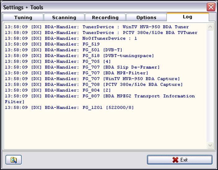 4.2.9 Log Figure 31 : Controller Main Window Click the button 'Settings + Tools' to open the appropriate dialog window and select the 'Log' tab.