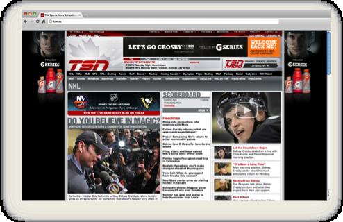 ca & NHL.com), which allowed fans to send their own personal welcome back message to Sidney and view it in real time.