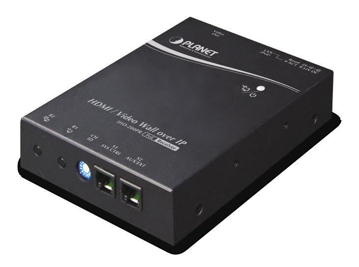 / Wall over IP Receiver with Key Features Network 1080P ultra high quality video transmitter Assigns video sources to any monitor of the video wall Up to 8 x 8 Screen Array supported Extends high