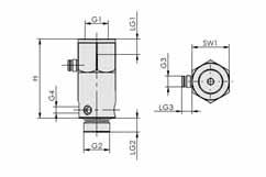 Solenoid s Inline s IV Nominal diameter 3 mm Design Data and Functional Circuit Diagramm Inline s IV Contact Services Gripping IV 3 Circuit diagram IV 3 (1 = vacuum generator; 2 = suction pad)