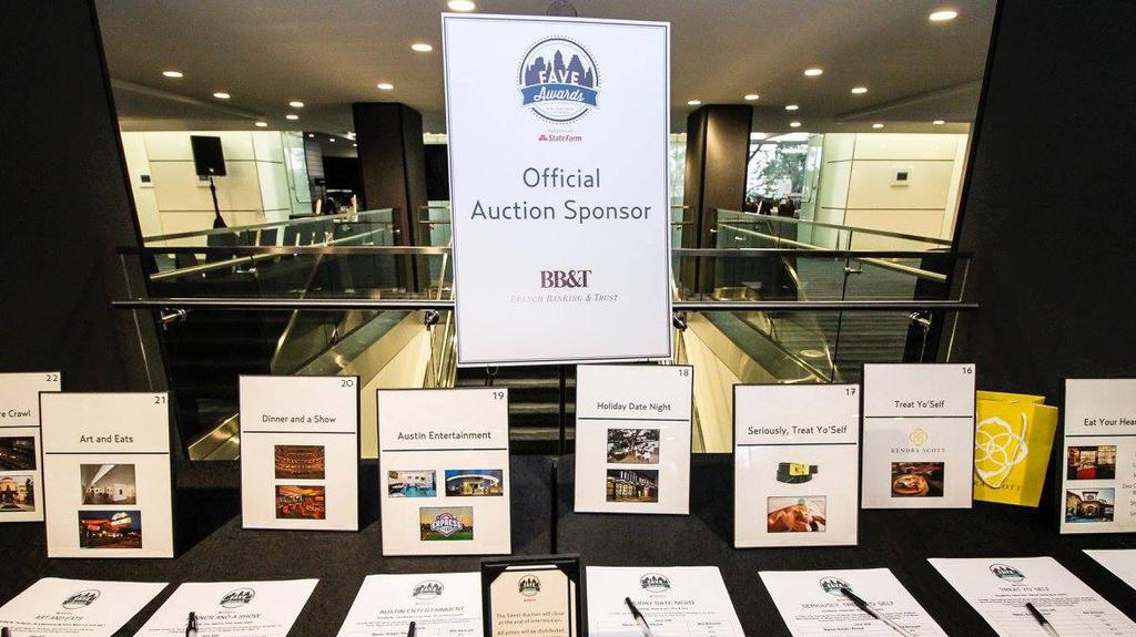 Silent Auction Sponsor: $3,000 Designation and recognition as the Silent