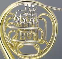 This orchestral French horn is designed for players who prefer the strong sound of a large bell instrument.