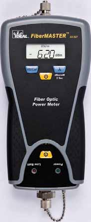Fiber Optic Tester FiberMASTER Fiber Optic Test Kit Measure fiber optic power in milliwatts (mw) and decibel-milliwatts (dbm) to test and troubleshoot active LANs.