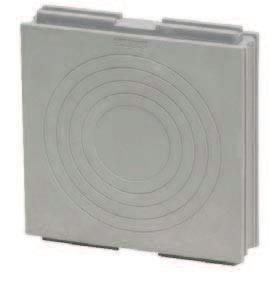 These inserts can be used with the 183 cable entry frames. These multi-range inserts are not split and have a defined port for pushing the cable through.
