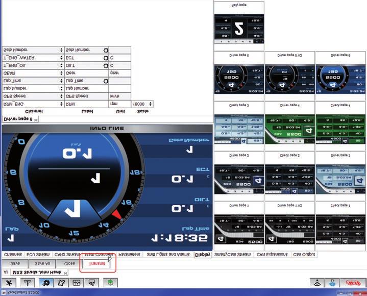CHAPTER 10 RACE STUDIO 3 SOFTWARE 10.1.6 Display Configuration Press "Display"tab to configure MXS Strada display. The page is divided in two different sections.