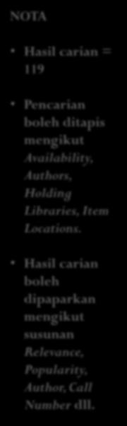 Libraries, Item Locations.