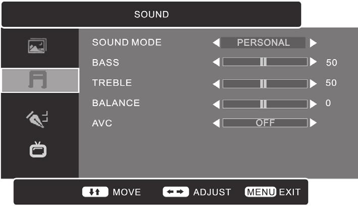 Customising the SOUND Setting Preparation Sound Mode Allows you to select an audio-enhancement technique. 1.