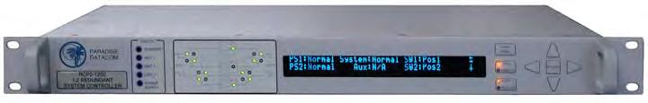Redundant System Controllers RCP2-1100 1:1 Controller RCP2-1200 1:2 Controller 1 RU high standard controller chassis Front panel mimic display of switch position RS232/485 and Ethernet I/O capability