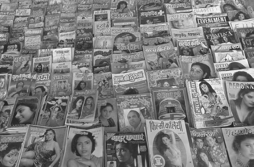 120 POP CULTURE INDIA! Magazine display at an Indian newsstand, 1996. (Jeremy Horner/Corbis) and Australia (Jeffery 2000).