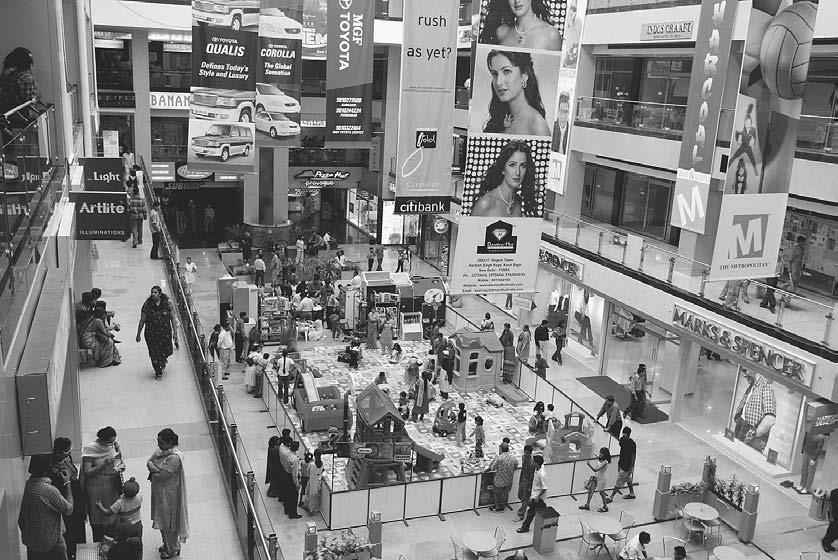 CONSUMER CULTURE 277 Three new malls opened fifteen miles outside of New Delhi in neighboring Gurgaon, Haryana, in 2002 and are a big hit with the growing middle class.