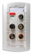 Work Area Solutions Synergy TM Series Molex s Synergy Wallplate system is a family of wallplates providing a sleek, curved, and low profile appearance, for use in an industrial setting.
