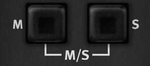 M/S Switches Dual-Band De-Esser: Control Elements With these switches you activate the M/S mode. Press one of them in order to work in this channel only either Mid or Side signals.