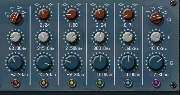 5 6 7 8 5 6 7 8 n Equalizer60 is a 6-band equalizer. It consists of two shelving-type filters (LO and HI and four peaking-type filters (MID-.