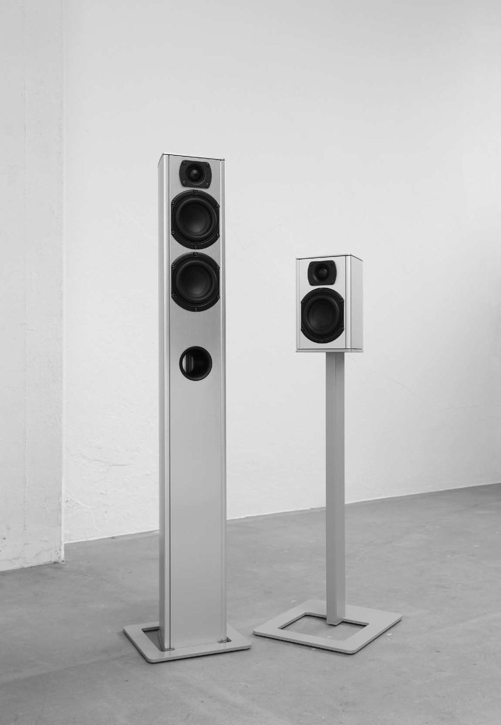 PIEGA TS Series Slimline column loudspeaker in the upper medium quality range TS 5 The slim-line column loudspeaker with its double-bass components with MDS technology, precise aluminum housing,