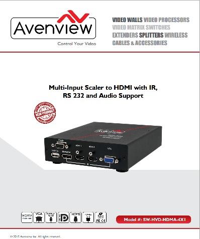 This reliable scaler/switcher is the perfect solution for combining and scaling Digital or Analog video sources (RGB/YPbPr/YCbCr) with your digital HDMI display, with this scaler/switcher the cost of