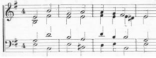 Psalm 24, for example the harmonization by Samuel de Lange: Assuming that the tone matrix of the first four chords is our starting
