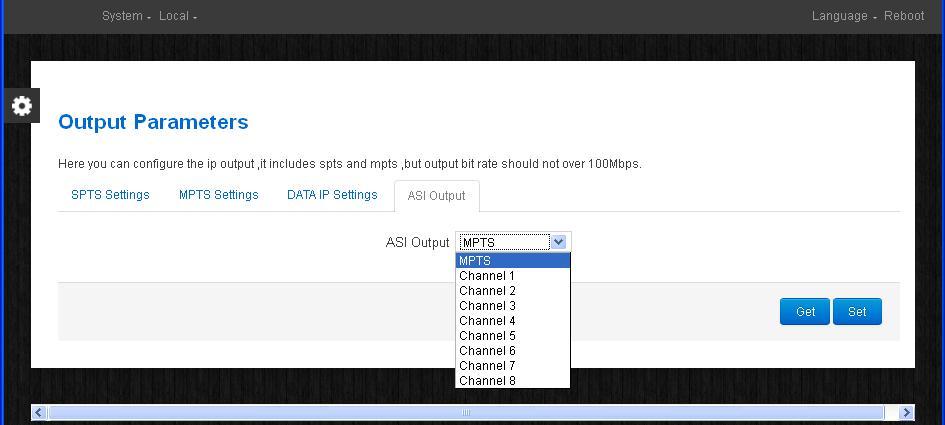 Users can copy a stream from the IP out streams (1 MPTS & 8 SPTS) to output through