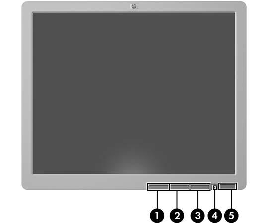 Front Panel Controls Table 4-1 Monitor Front Panel Controls Control Function 1 Menu Opens, selects or exits the OSD menu.