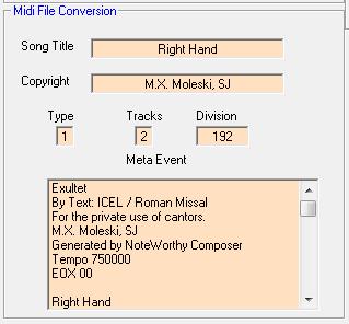 1) Browse to the midi music file you want using the 'Computer File Selection' frame It should have a 'MID' file name extension 2) Click on 'Continue' in the 'Copyright Infringement' frame signifying
