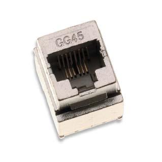 LANmark-7 GG45 Connector LANmark-7 GG45 High speed 2 in 1 Multimedia Connector Supports data applications up to 600 MHz Class F Supports CATV VHF and UHF up to 1000MHz Backwards compatible Switch