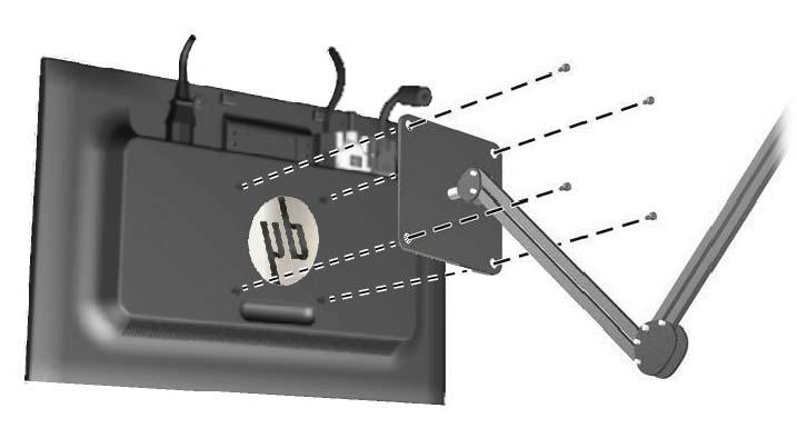 NOTE: This apparatus is intended to be supported by a UL or CSA Listed wall mount bracket. CAUTION: The HP Quick Release 2 can be installed directly to a wall to mount the monitor panel.