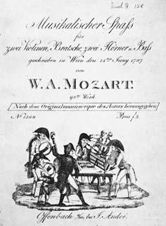 Music in the Classical Era The Illusion of Order The original title page from Mozart s Musical Joke.