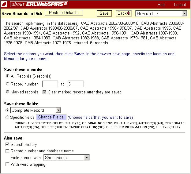 16 Endnote 7 Figure 9. Completed download screen from WebSPIRS 3.4.2 Import a WebSpirs download into a library 1. Start EndNote.