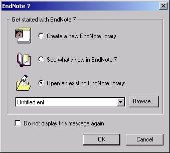 Starting EndNote 5 2 Starting EndNote This depends on the way EndNote has been installed on your computer: 1. Double click the EndNote icon on the desktop area 2.