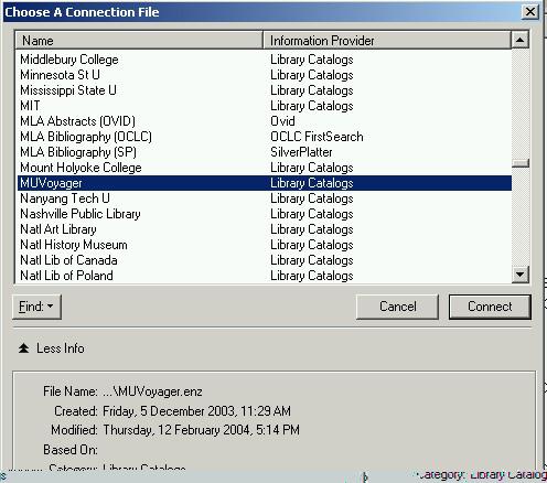 CONNECTING TO LIBRARY CATALOGUES Connecting to a library catalogue allows you to search the catalogue using the EndNote search interface and then downloading any citations required into your library.
