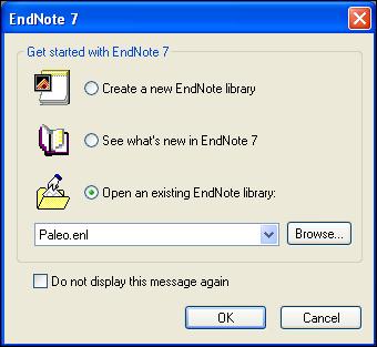 Chapter 3: Introduction to an EndNote Library This chapter covers the basics of working with EndNote. In particular, you will learn how to: Start EndNote and open a library.