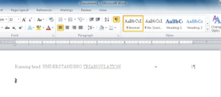 Thus, the next task is to switch back to the document text. The following step closes the header.