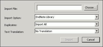 Selecting an Import Filter and Importing Data into EndNote Once you have captured and saved your data file in a tagged format, you need to identify the proper EndNote filter to import the data.