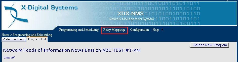 Changing your relay mappings The XDS system allows you to make changes to your Netcue decoding from the web site. No longer will you need to call ABC to have Netcues added, moved or deleted.