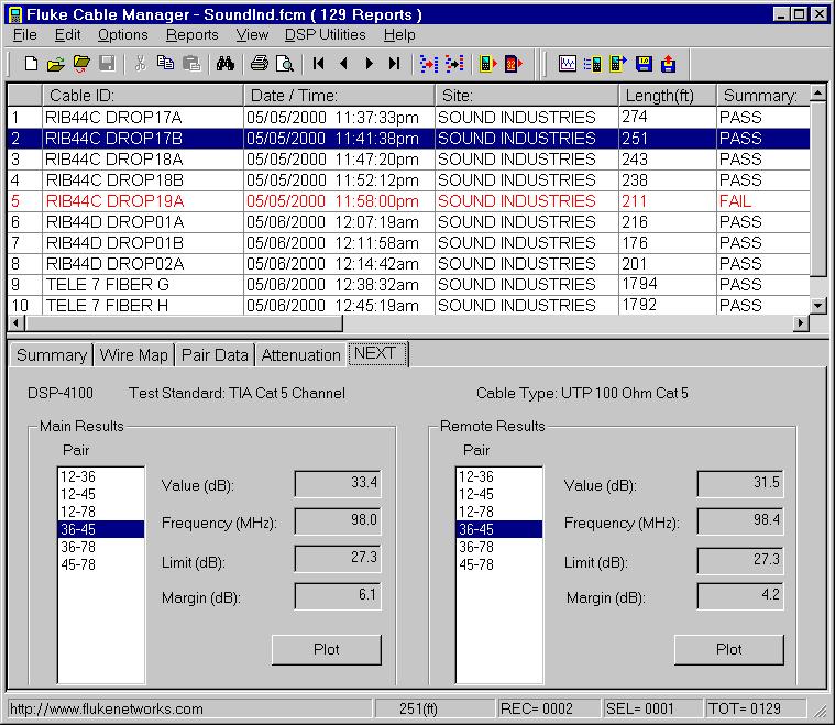 DSP-4000 Series Users Manual Viewing Your Project Data Figure B-3 describes the basic features of the CableManager project window.