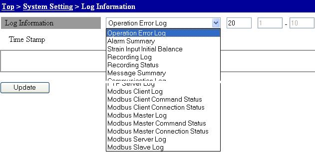 Appendix 2 Setting Data Communication That Uses Modbus Protocol Checking the Communication Status You can view log information to check the status of Modbus communications.