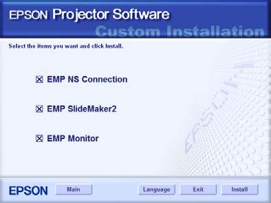 note You can present over a wireless network from Mac OS X using EMP NS Connection. However, EMP SlideMaker and EMP Monitor are available only for Windows.