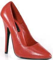 signifier = irregular diagonal red leather container (form) signified = high-heel shoe signified (connotations) = femininity, sexuality, wildness, etc.
