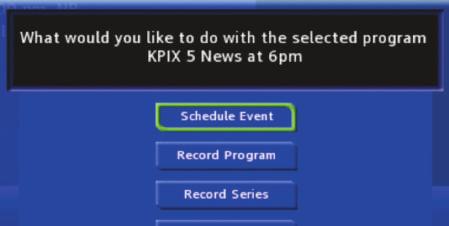7 Recording Schedule Event With Schedule Event, you can select the channel, date, start and stop time, duration, and frequency of a recording.
