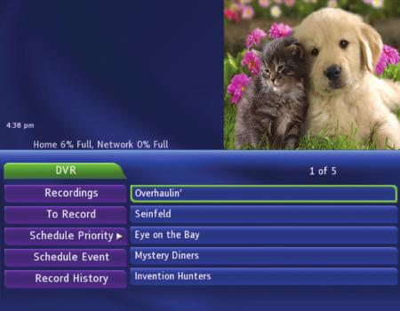 8 DVR To Record: Sort Future Recordings A list of your scheduled future recordings will appear to the right.