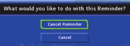 Step 2: Cancel the Autotune or Reminder Highlight Cancel Autotune or Cancel Reminder depending on the type of event