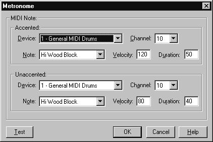 Recording MIDI There are a few program options to set up before you can start recording.