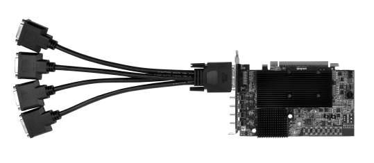 2/6 Connectors on Matrox Orion HD boards 47 Multi-format input/output connector and the Matrox KX20 to 4 DVI-I cable adapter The multi-format input/output connector on the Matrox Orion HD board is a