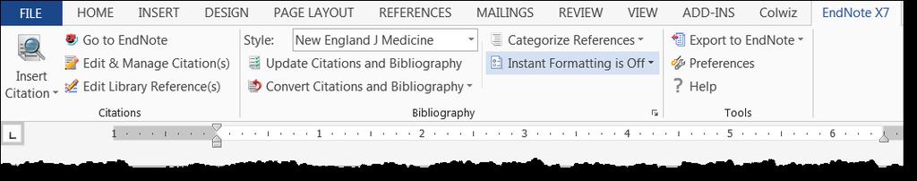 To select or deselect an Output Style from the menu in EndNote: Edit > Output Styles > Open Style Manager Check or un-check Output Styles [image at left] to appear in EndNote menu